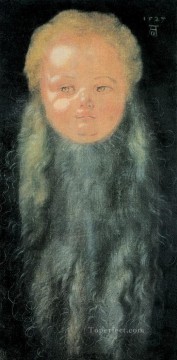 アルブレヒト・デューラー Painting - 長いひげを持つ少年の肖像 アルブレヒト・デューラー